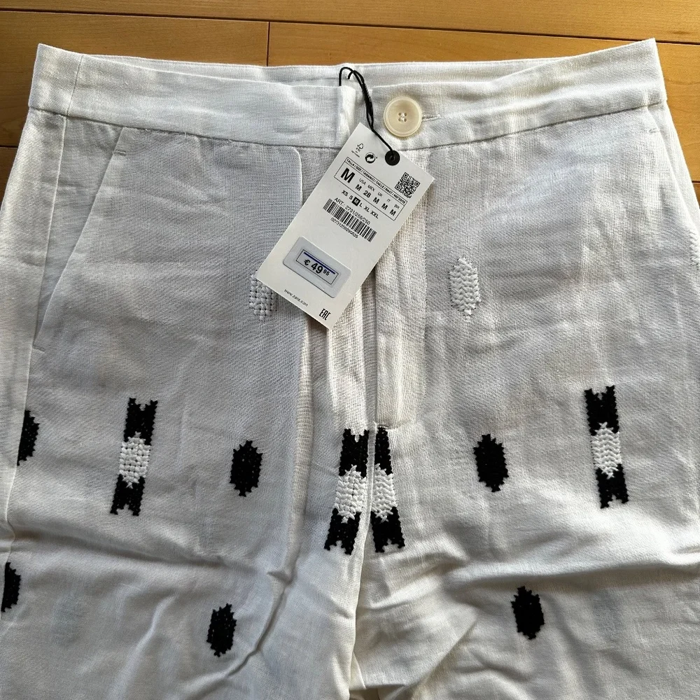 Zara white geometric